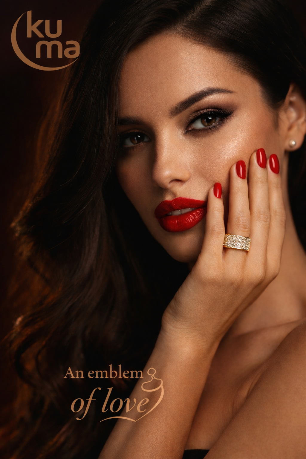 Kuma gioielli anello in acciaio 316 L colore acciaio e colore oro con zirconi bianchi