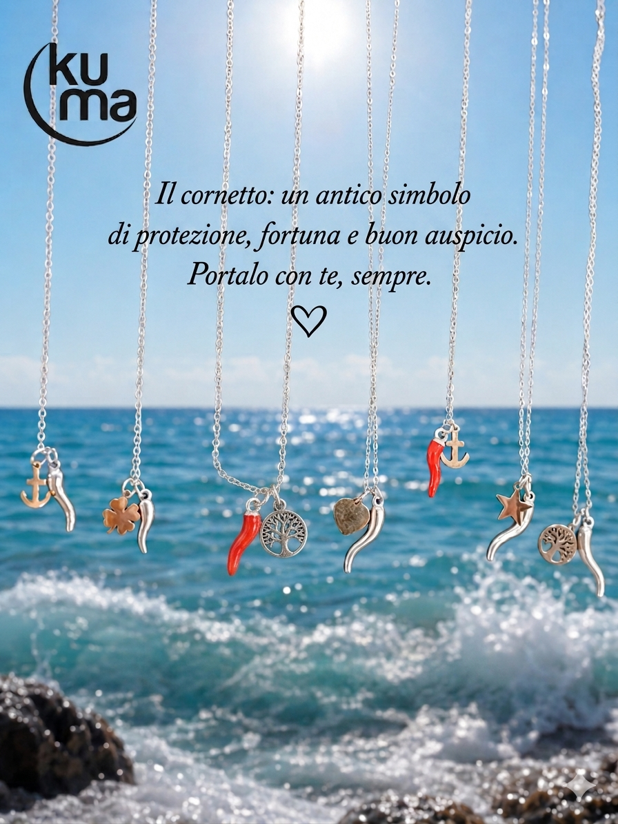Kuma Gioielli "il cornetto : un antico simbolo di protezione, fortuna e buon auspicio.Portalo con te, sempre 🌶️❤️